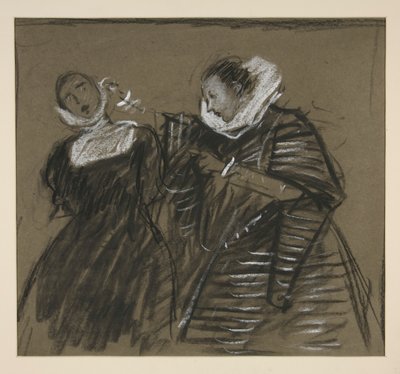 Esquisse pour La Mégère apprivoisée (?) - Edwin Austin Abbey