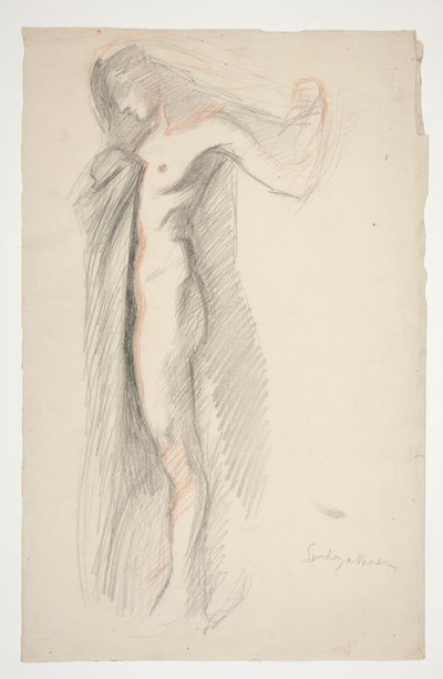 Étude de figure de 18h, pour la fresque Les Heures au bâtiment du Capitole de l