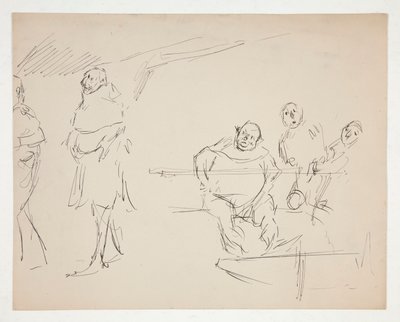 Études pour une pièce de Shakespeare non identifiée (Falstaff ?) - Edwin Austin Abbey