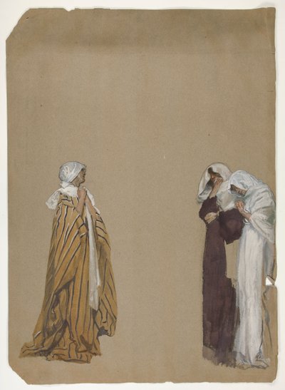 Étude. Trois figures - Edwin Austin Abbey