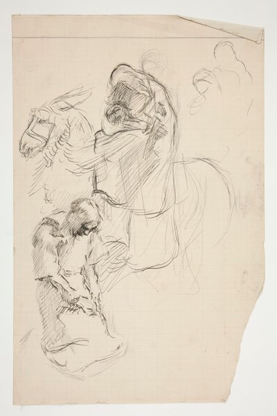 Étude pour La Quête du Saint Graal (série de quinze peintures pour la bibliothèque publique de Boston, achevée en 1901) - Edwin Austin Abbey