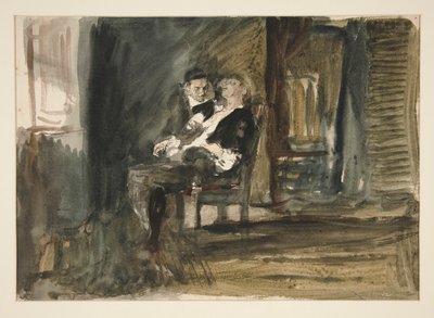 Étude pour La Lettre Écarlate - Edwin Austin Abbey