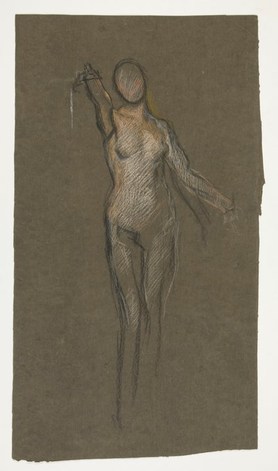 Étude pour la figure centrale dans - Edwin Austin Abbey