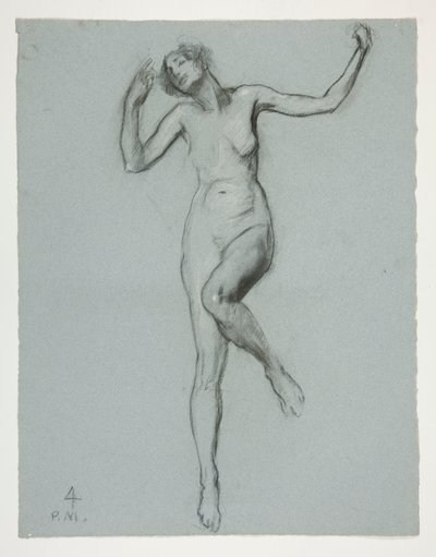 Étude pour la figure de 16h dans - Edwin Austin Abbey