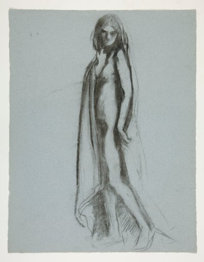 Étude pour la figure de 19h dans - Edwin Austin Abbey