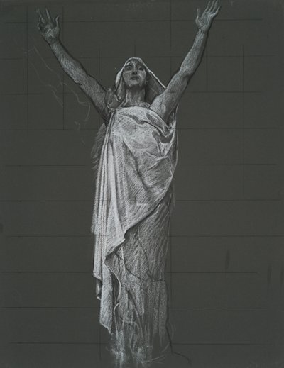 Étude pour la figure de la Religion rondel dans la rotonde du bâtiment du capitole de l