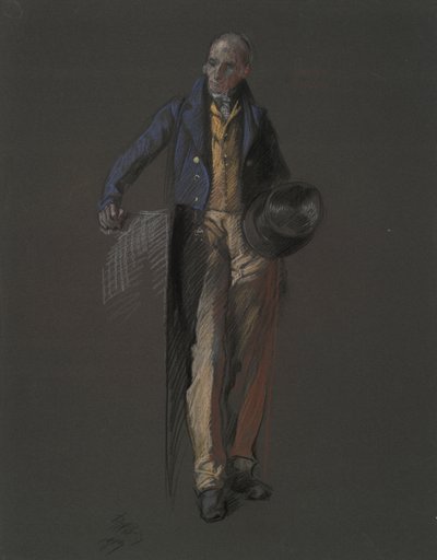 Étude pour la figure de Stephan Girard - Edwin Austin Abbey