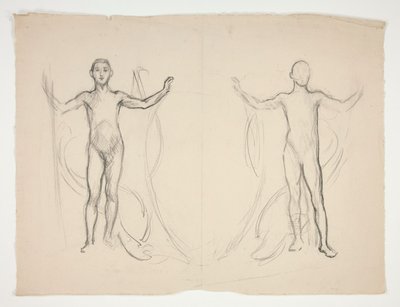 Étude de deux porteurs de flamme - Edwin Austin Abbey