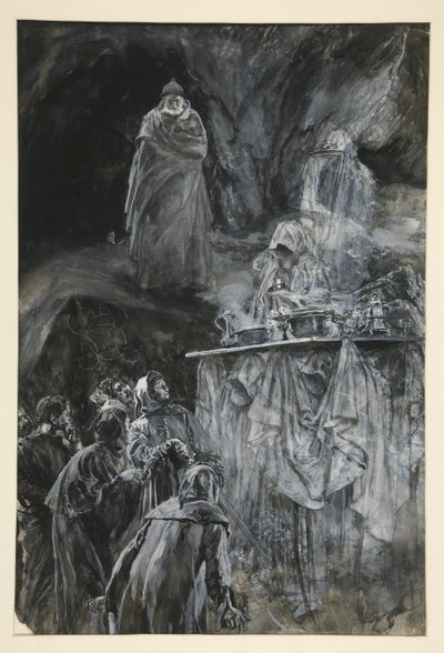 Le Banquet, illustration pour Acte III, Scène iii, La Tempête - Edwin Austin Abbey