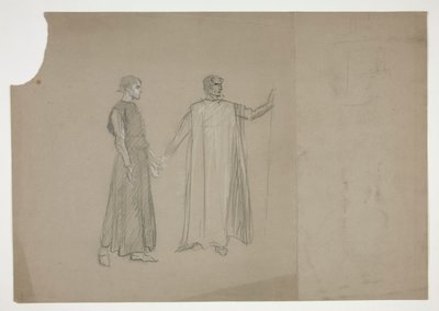 Deux figures : étude précoce - Edwin Austin Abbey