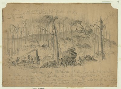 Attaque du corps du général Ewell (division de Johnston), anciennement sous Stonewall Jackson, sur le flanc droit de l