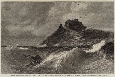 Une forte brise, Mont Orgueil, Jersey - Edwin Hayes