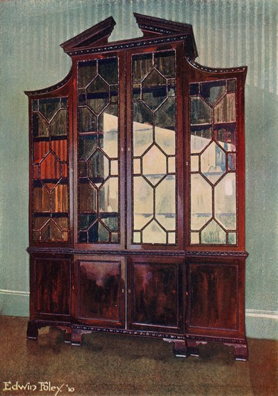 Bibliothèque sculptée Chippendale - Edwin John Foley