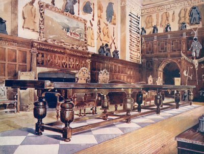 Table de shovelboard dans le hall de Littlecote - Edwin John Foley