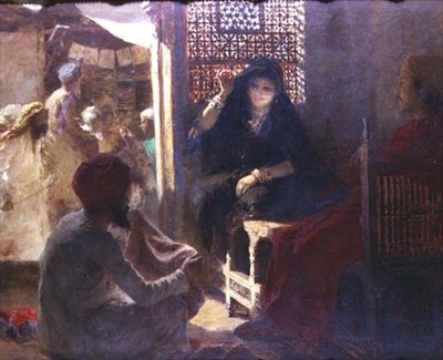 Sélection de tissus au bazar - Edwin Lord Weeks