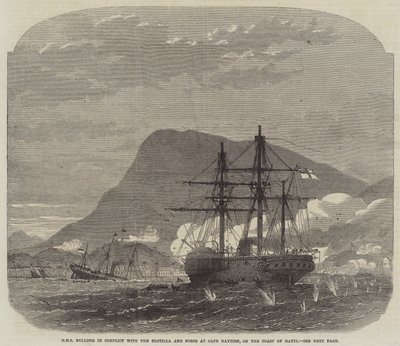 HMS Bulldog en Conflit avec la Flottille et les Forts au Cap Haïtien, sur la Côte d
