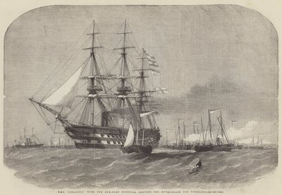 HMS Colossus, avec la flottille de canonnières, quittant Motherbank pour Portland - Edwin Weedon