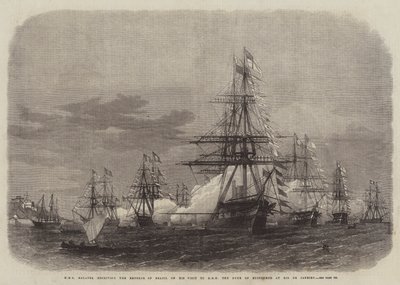 HMS Galatea recevant l