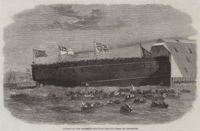 Lancement de la frégate cuirassée de Sa Majesté Ocean à Devonport - Edwin Weedon