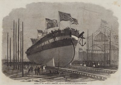 Lancement de la frégate à vapeur de Sa Majesté Resistance à Millwall - Edwin Weedon