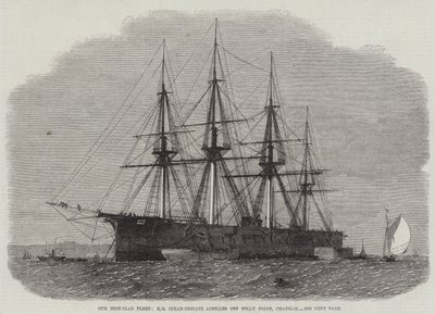 Notre flotte cuirassée, la frégate à vapeur HM Achilles au large de Folly Point, Chatham - Edwin Weedon