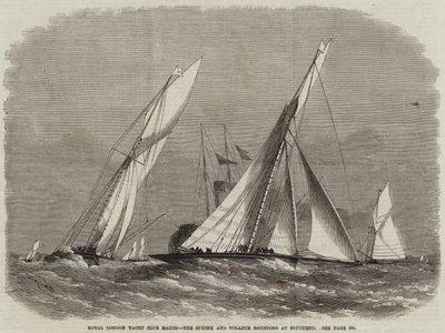 Match du Royal London Yacht Club, le Sphinx et Volante tournant à Southend - Edwin Weedon