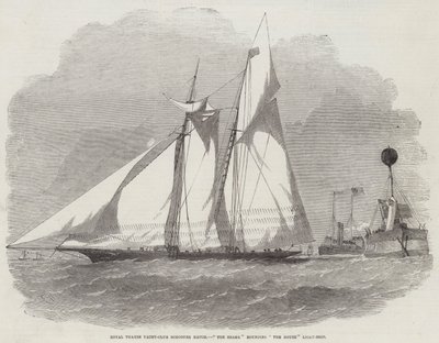Course de goélettes du Royal Thames Yacht-Club, Le Requin contournant le bateau-phare de la Souris - Edwin Weedon
