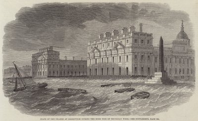 État de la Tamise à Greenwich pendant la marée haute de jeudi - Edwin Weedon