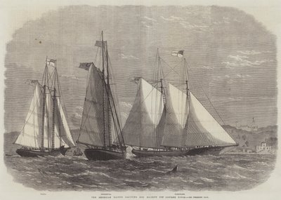 Les yachts américains saluant Sa Majesté au large de la maison Osborne - Edwin Weedon