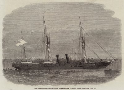 Le vapeur à vis confédéré Rappahannock au quai de Calais - Edwin Weedon
