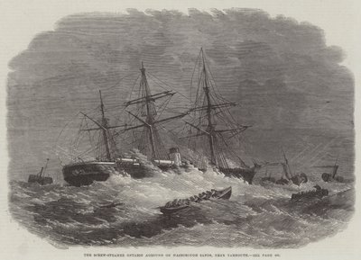 Le vapeur à vis Ontario échoué sur les sables de Hasborough, près de Yarmouth - Edwin Weedon