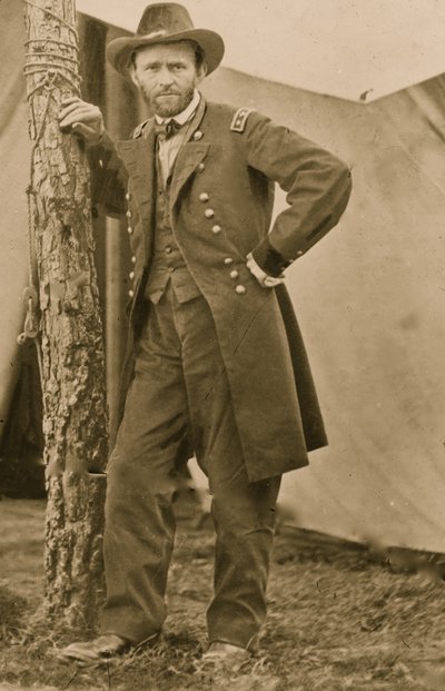 Le général U.S. Grant à son quartier général de Cold Harbor (Virginie) en 1863 (photo) - Egbert Guy Fowx