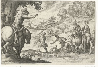 Paysage avec chasse au lièvre - Egbert Jansz.