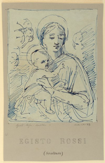 Madone et Enfant - Egisto Rossi