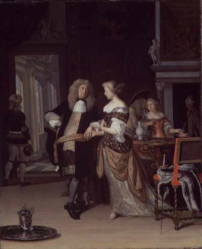 Figures dans un intérieur, 1678 - Eglon van der Neer