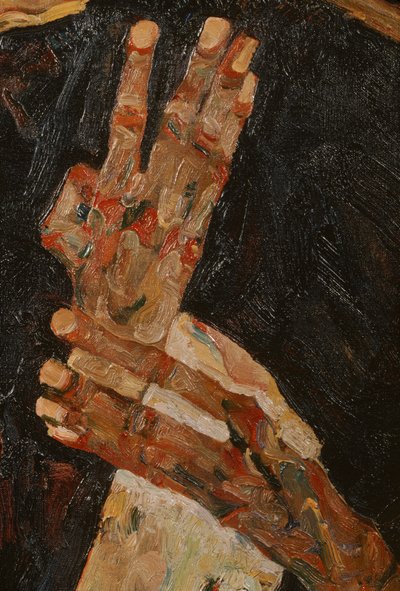 Le poète (huile sur toile) - Egon Schiele