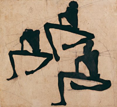 Composition de trois nus masculins - Egon Schiele