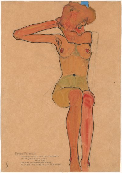 Jeune fille nue (Gertrude) - Egon Schiele