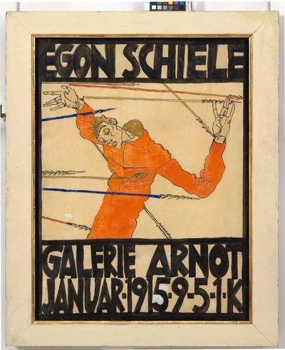 Plakat der Egon Schiele-Ausstellung in der Galerie Arnot - Egon Schiele