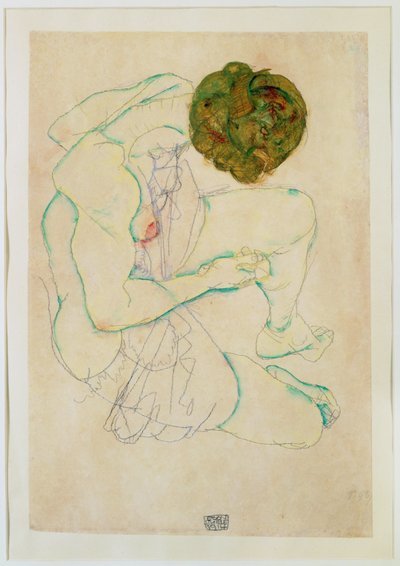 Femme assise nue - Egon Schiele