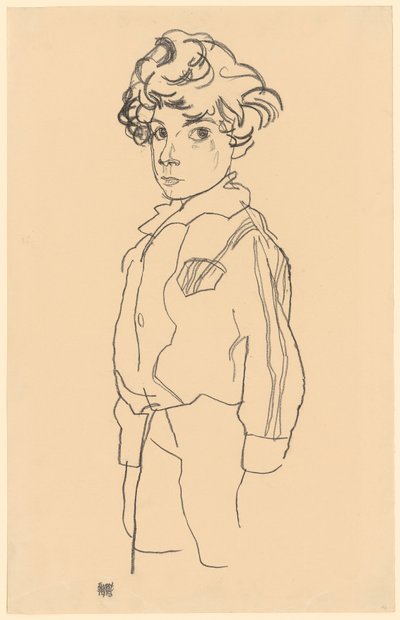 Garçon debout - Egon Schiele