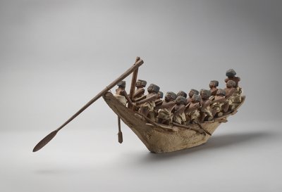 Modèle de bateau funéraire, de Beni Hasan, probablement Moyen Empire, c.2060-1786 - Egyptian