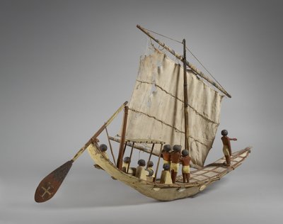 Modèle de bateau funéraire, de Beni Hasan, probablement Moyen Empire, c.2060-1786 - Egyptian