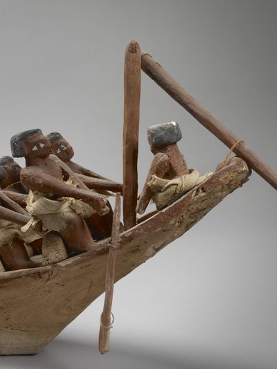 Modèle de bateau funéraire, de Beni Hasan, probablement Moyen Empire, c.2060-1786 (détail) - Egyptian