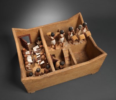 Modèle de grenier avec scribes du tombeau de Meketre, vers 1981-1975 av. J.-C. - Egyptian 12th Dynasty