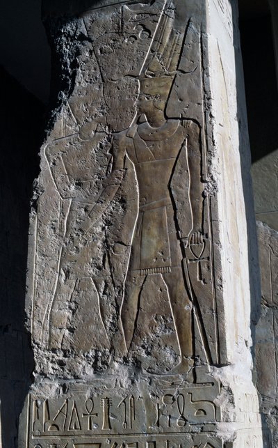 Bas-relief, Temple funéraire de la reine Hatchepsout, Djeser-Djeseru (Saint des Saints), Deir el-Bahari, Louxor, Thèbes (site du patrimoine mondial de l