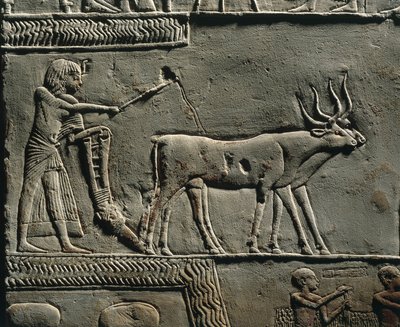 Horemheb labourant la terre dans les Champs d