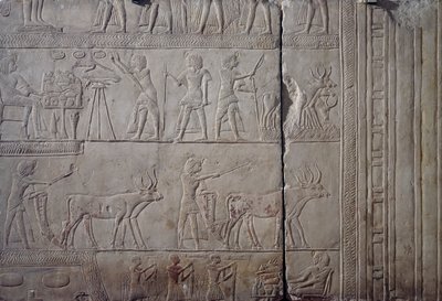 Pharaon Horemheb, représenté en train de travailler dans les champs d