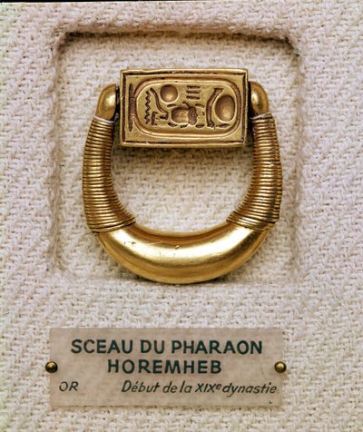 Bague avec le sceau du général Horemheb (vers 1323-1295 av. J.-C.) Nouvel Empire - Egyptian 19th Dynasty
