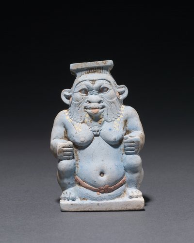 Pot cosmétique en forme du dieu Bès, 664-525 av. J.-C. - Egyptian 26th Dynasty